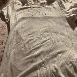 Cute white glitter shirt